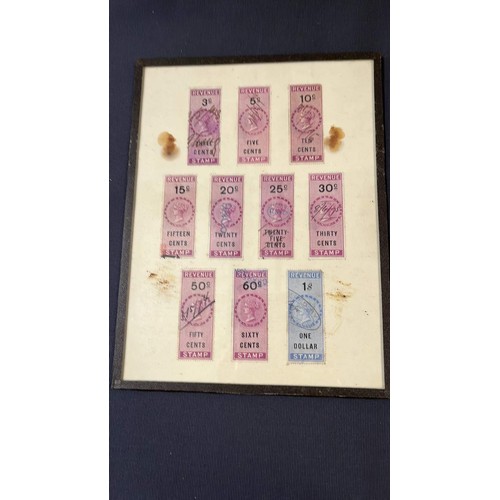 419 - THREE FRAMED MAURITIUS STAMP COLLECTIONS SEE PICTURES