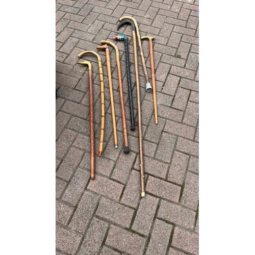 406 - 8 X WALKING STICKS