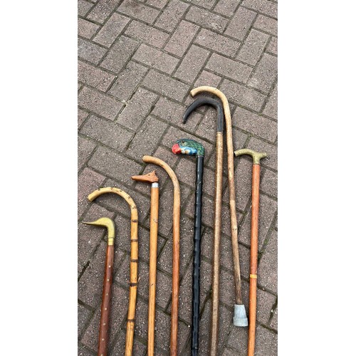 406 - 8 X WALKING STICKS