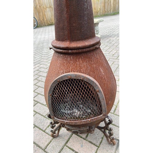 367 - CAST METAL GARDEN CHIMINEA