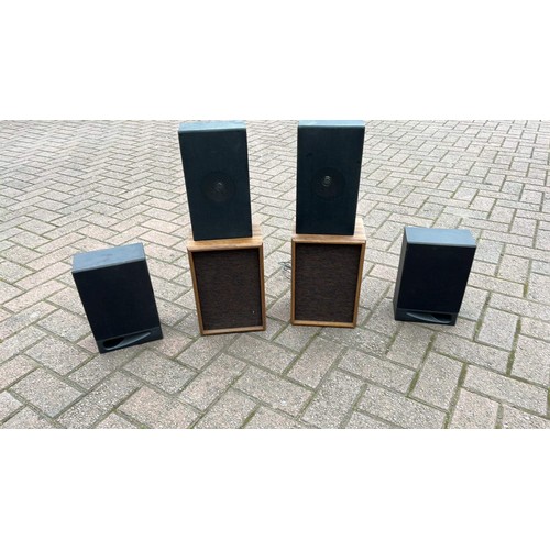 592 - THREE PAIRS OF SPEAKERS USED