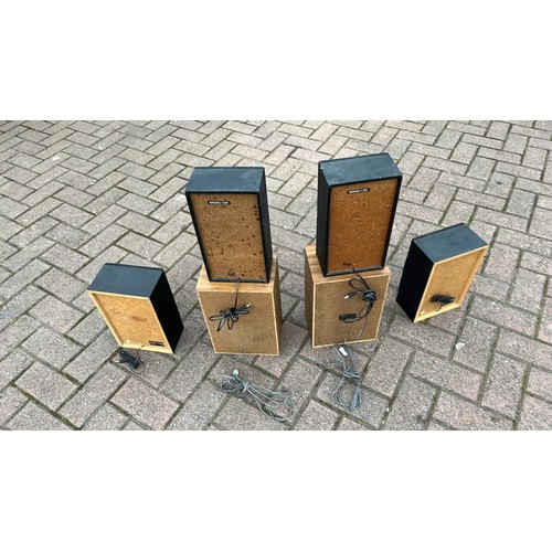 592 - THREE PAIRS OF SPEAKERS USED