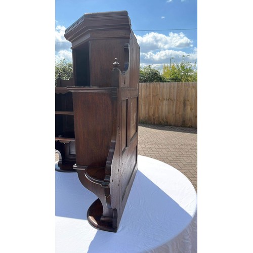 185 - VICTORIAN MAHOGANY CORNER CABINET