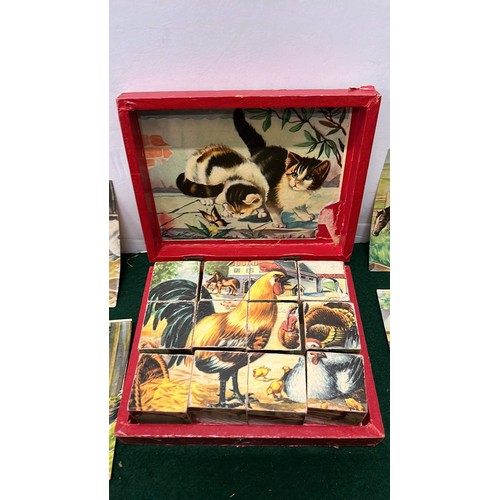 268 - VINTAGE BOXED CUBED PUZZEL