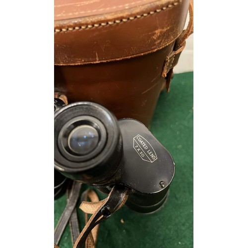 274 - TAN CASED KARL METZ BINOCULARS 7 X 50