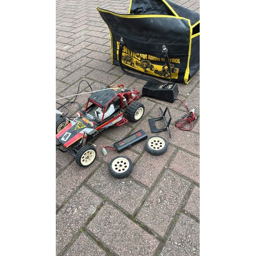 335 - TAMIYA BUGGY USED UNTESTED WITH CARRY BAG