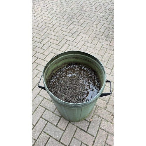 348 - PLASTIC BUCKET WITH WET GARDEN COMPOST BROKEN DOWN READY TO GO - SEE PICTURES