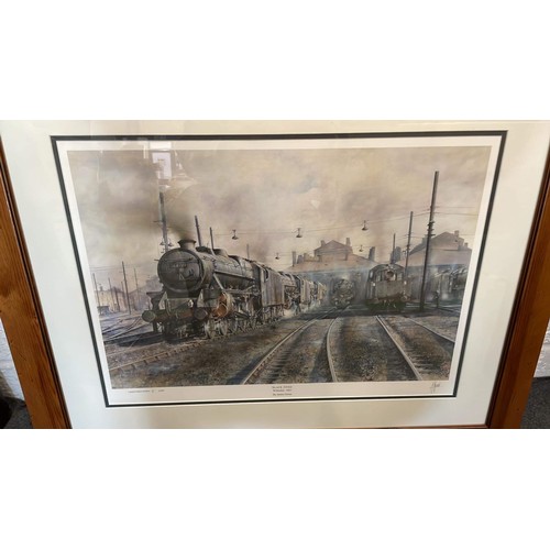 150 - FRAMED AND GLAZED BLACK FIVES WILLESDEN 1963 BY JAMES GREEN 8 / 850 WITH CERT