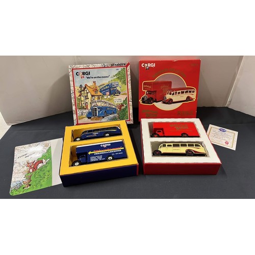 29 - TWO CORGI TRUCK AND BUS BOX SETS