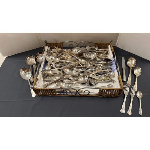 25 - LARGE COLLECTION OF MIXED CUTLERY AND TRAY