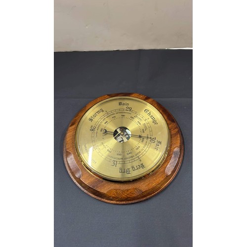 9 - ROUND OAK BAROMETER