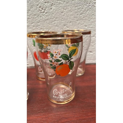 146 - RETRO DRINKING GLASSES INCLUDING BRITVIC