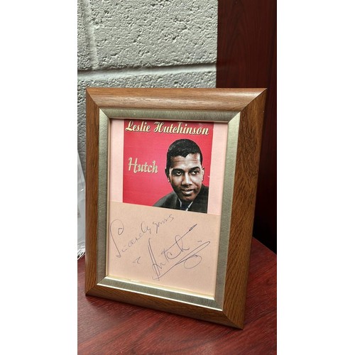 140 - FRAMED LESLIE HUTCHINSON SIGNITURE