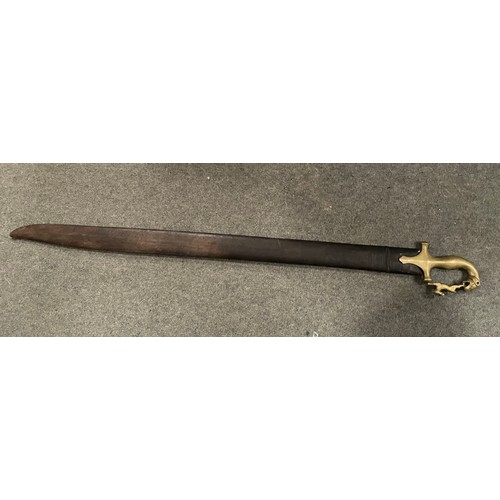 248 - vintage Indian sword with brass grip handle