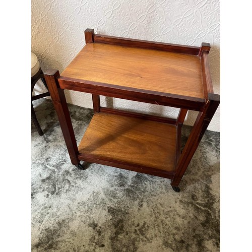 286 - TEAK TEA TROLLY