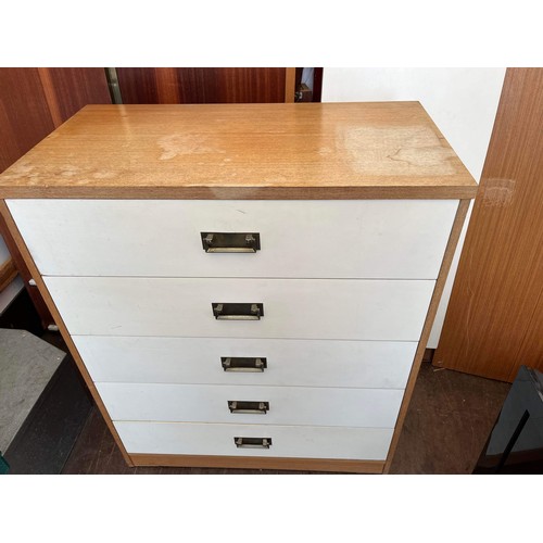 268 - TWO TONE FIVE DRAWER CHEST