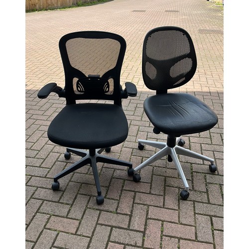 311 - Two office chairs in black