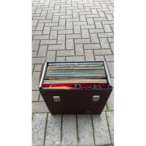 309 - case containing 39 Elvis Presley records lps