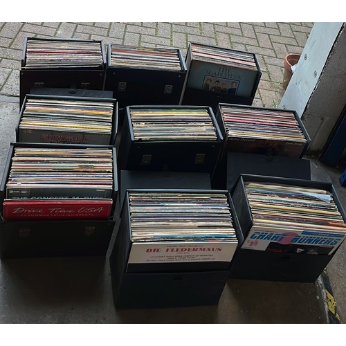 310 - 9 cases of mixed music and artist LPs