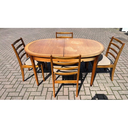 303 - Teak effect dining table and 4 chairs