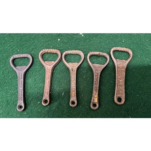 433 - FIVE VINTAGE BOTTLE OPENERS