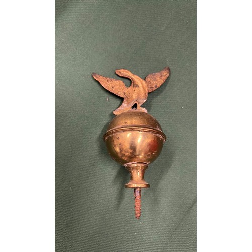 425 - Brass grandfather clock EAGLE BALL