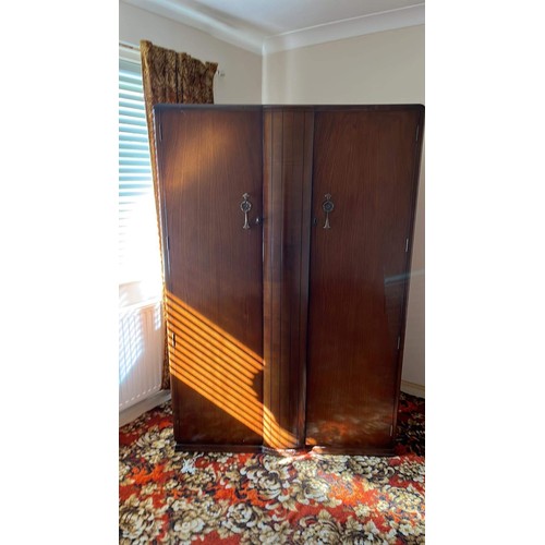 165A - TWO DOOR OAK WARDROBE