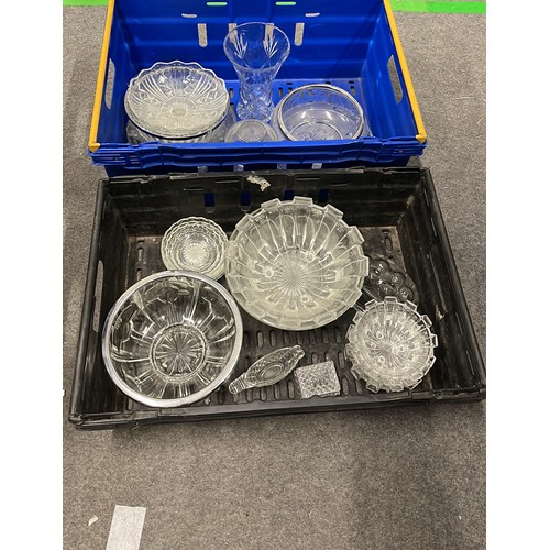 498 - Two boxes of heavy glassware