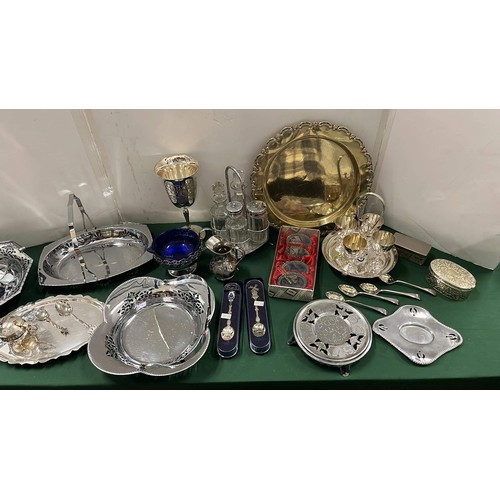 506 - Large collection of silver plated items