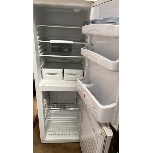 135 - TALL UPRIGHT FRIDGE / FREEZER BY HOOVER