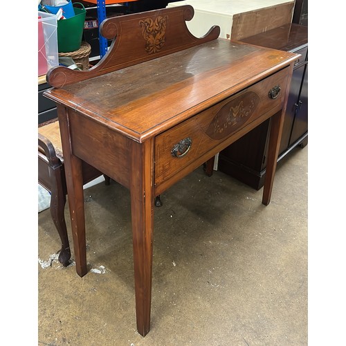 84 - INLAID CONSOL TABLE WITH DRAWER