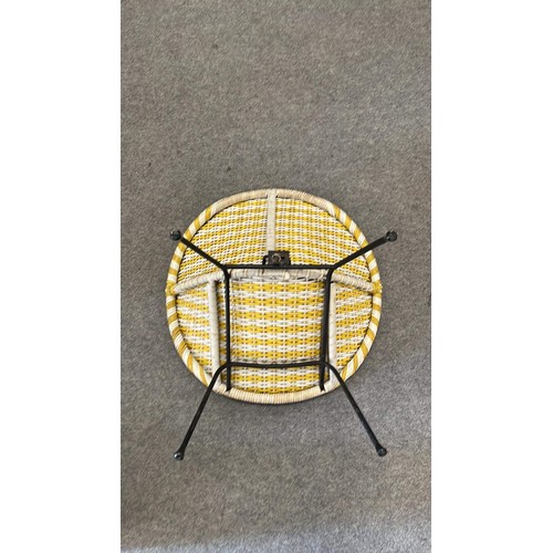 145 - CHILDS RETRO WOVEN CHAIR IN YELLOW