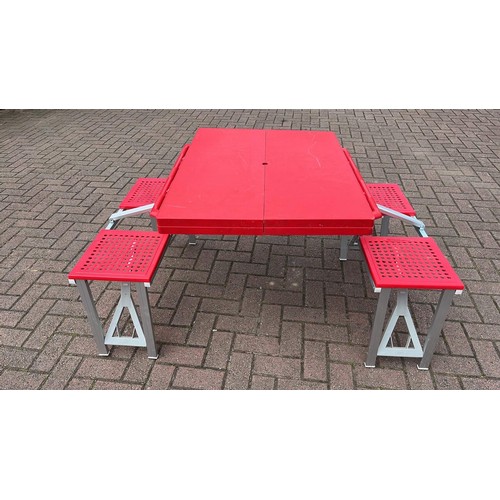 195 - Concord all in one fold up picnic table and bench set( see all pictures )