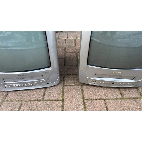 218 - Two vintage TVs by BUSH & FUNAI