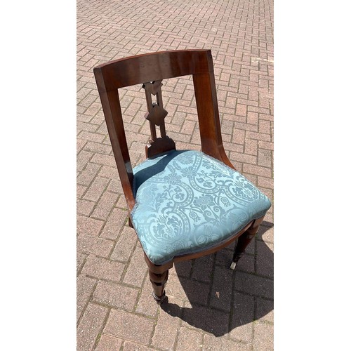 195 - MAHOGANY FRAMED DINNING CHAIR