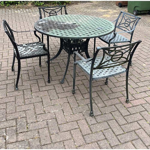 168 - METAL GARDEN TABLE SET