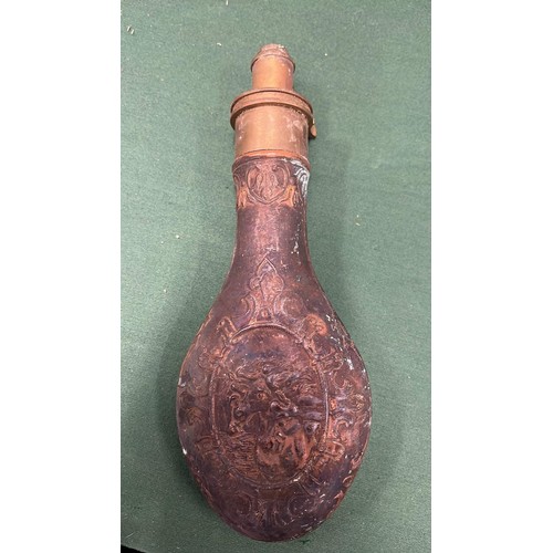 150 - COPPER BLACK POWDER FLASK