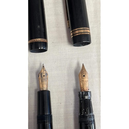 100 - TWO FOUNTAIN PENS WITH GOLD NIBS