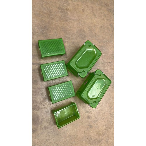 229 - GREEN CRAFT STORAGE BOXES