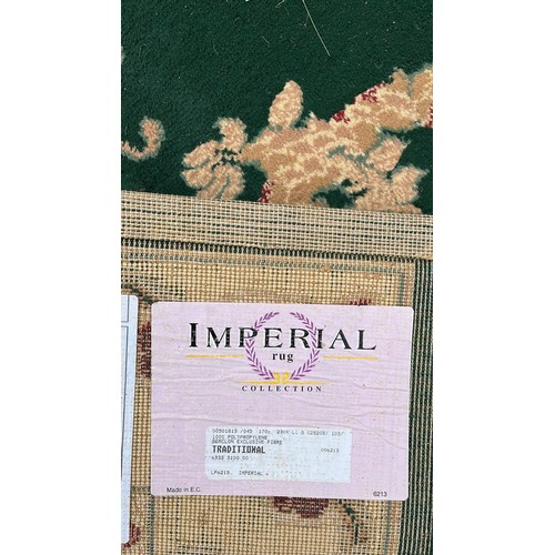 384 - GREEN OVER RUG BY IMPERIAL 235 X 170