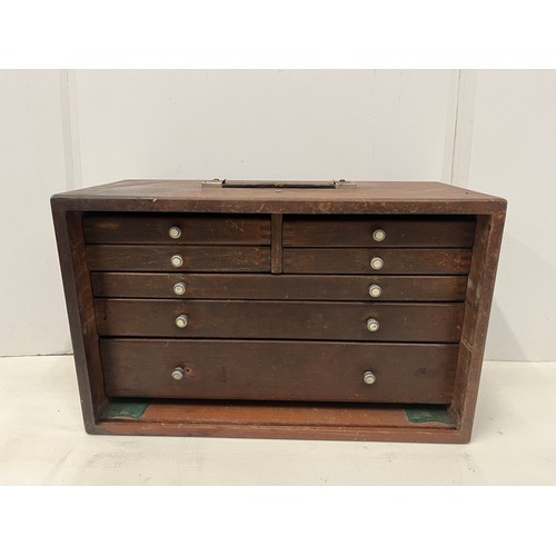 145A - Union mahogany engineers chest with contents ( see all pictures )