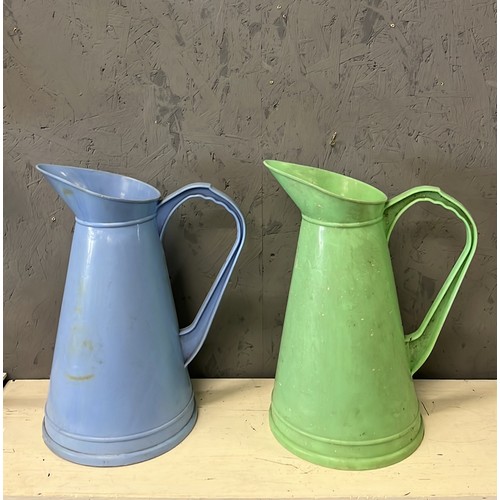 270 - TWO RETRO PLASTIC COLOURED JUGS