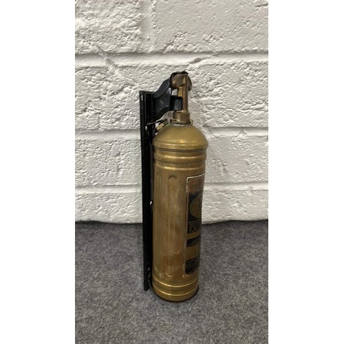 91 - VINTAGE BRASS FIRE EXTINGUISHER