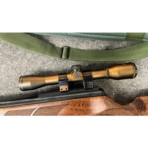 199 - B.S.A .22 AIR RIFLE AND HAWKE SCOPE WITH CASE