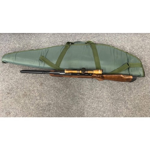 199 - B.S.A .22 AIR RIFLE AND HAWKE SCOPE WITH CASE