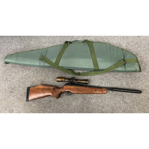 199 - B.S.A .22 AIR RIFLE AND HAWKE SCOPE WITH CASE