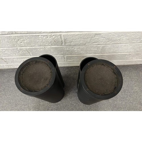 437 - PAIR OF BLACK BAZOOKA SPEAKERS