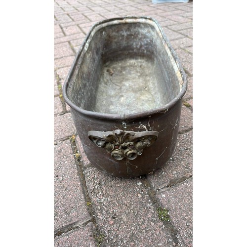 220 - BRASS FLOWER POT