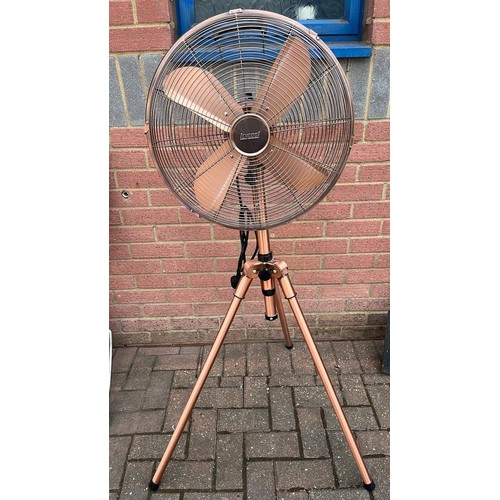 258 - ROSE GOLD FINISH FLOOR STANDING FAN