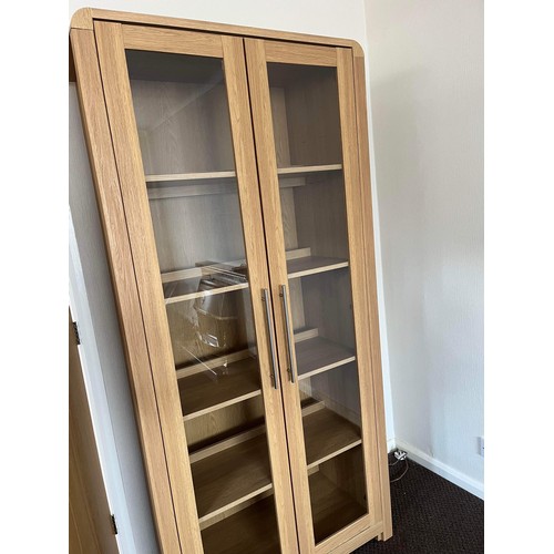 177 - OAK DISPLAY CASE